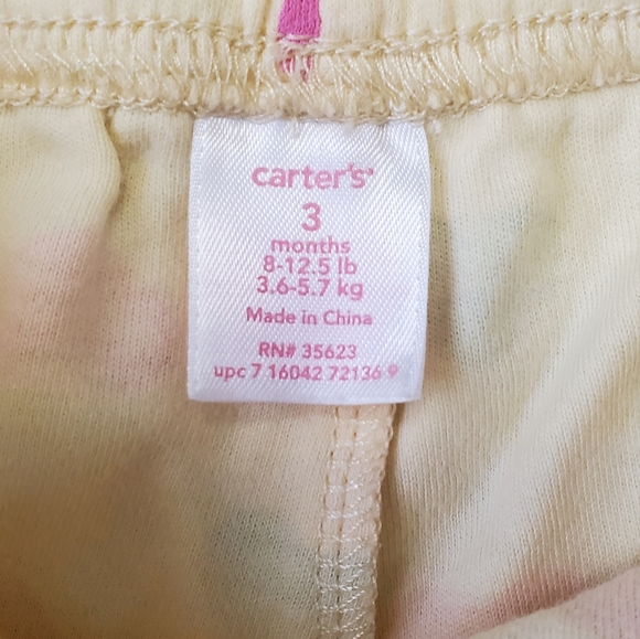 Carter Baby Girl Pants with Pockets Size 3m🩷💙🩷 - Picture 4 of 4